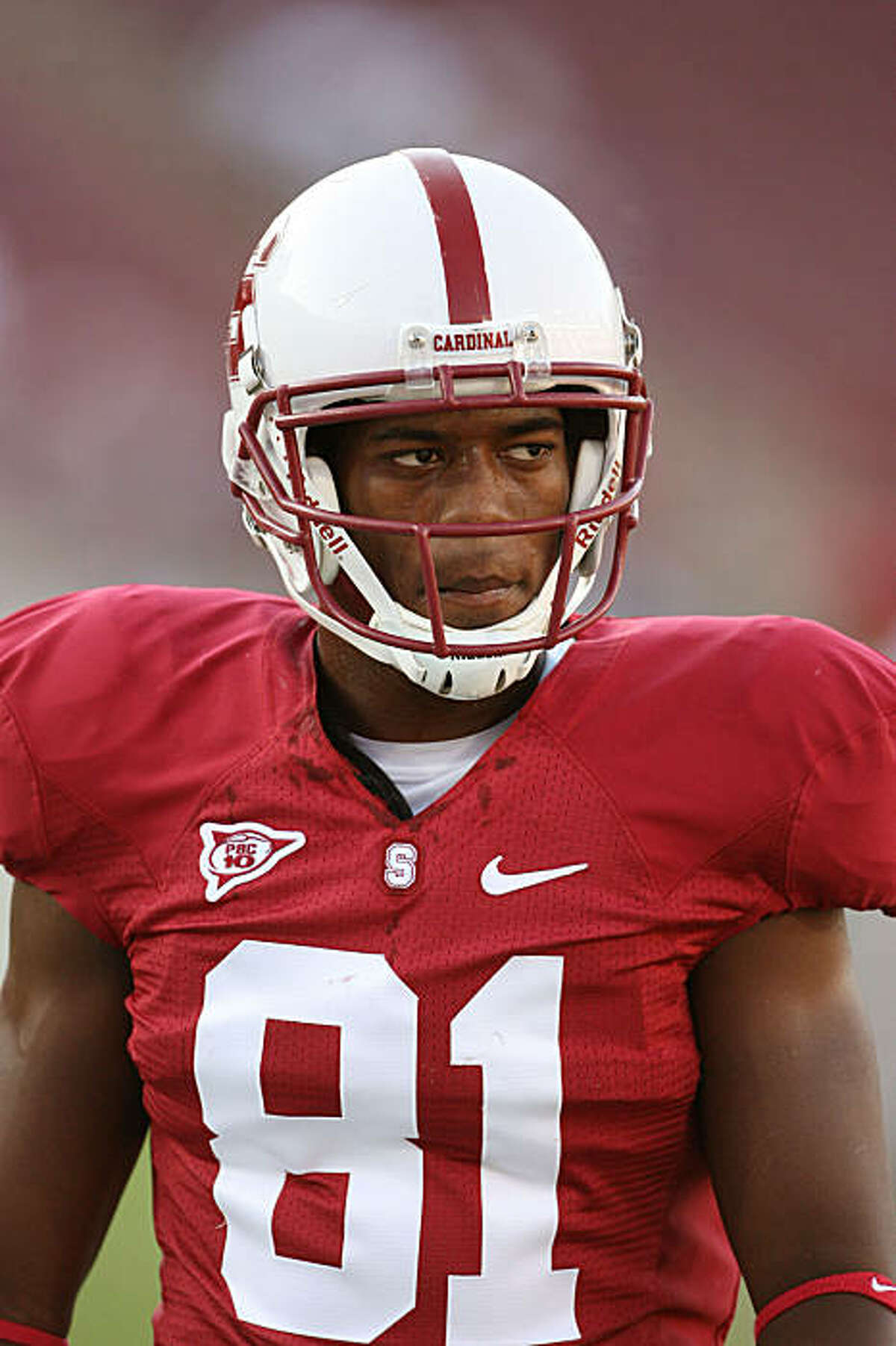 STANFORD, CA - SEPTEMBER 26: Chris Owusu of the Stanford Cardinal during Stanford's 34-14 win over Washington on September 26, 2009 at Stanford Stadium in Stanford, California.