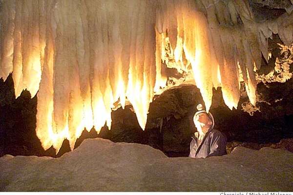 ###Live Caption:Stephen Fairchild looks up at stalagtites in the soon to be opened Landmark Room. Black Chasm National Landmark near the Sierra foothills town of Volcano###Caption History:NEWCAVE08A-C-23FEB01-OT-MJM Stephen Fairchild looks up at stalagtites in the soon to be opened Landmark Room. Black Chasm National Landmark near the Sierra foothills town of Volcano will be opening for public tours on April 1st, adding another gem to California cave tycoon Stephen Fairchild. CHRONICLE PHOTO BY MICHAEL MALONEY###Notes:###Special Instructions:CAT