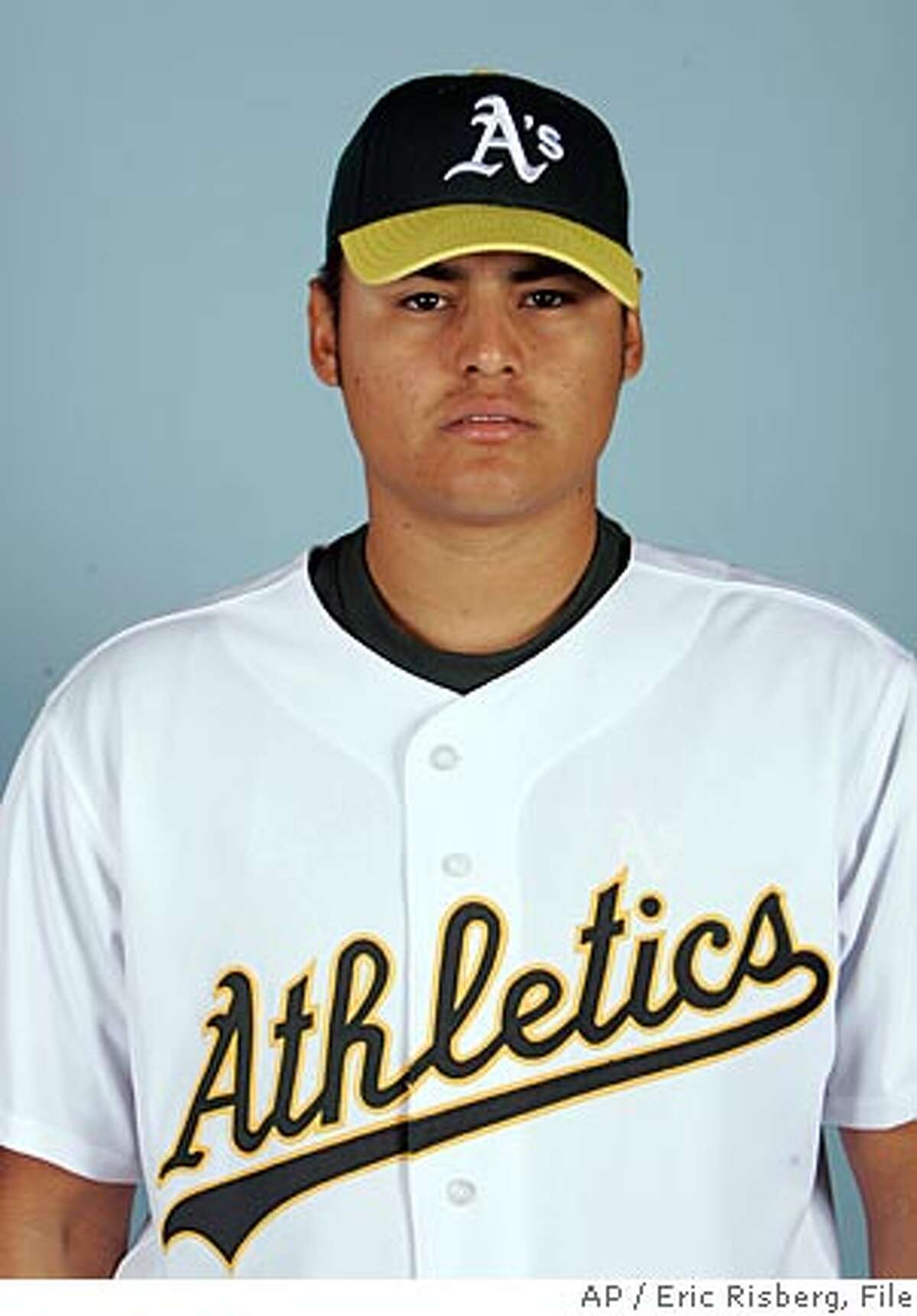 This is a 2008 file photo of Arnold Leon of the Oakland A's baseball team. This image reflects the A's active roster as of Monday, Feb. 25, 2008 when this photo was taken. (AP Photo/Eric Risberg) Ran on: 03-02-2008 Arnold Leon, a 19-year-old from Mexico, has been impressive this spring. Ran on: 03-02-2008