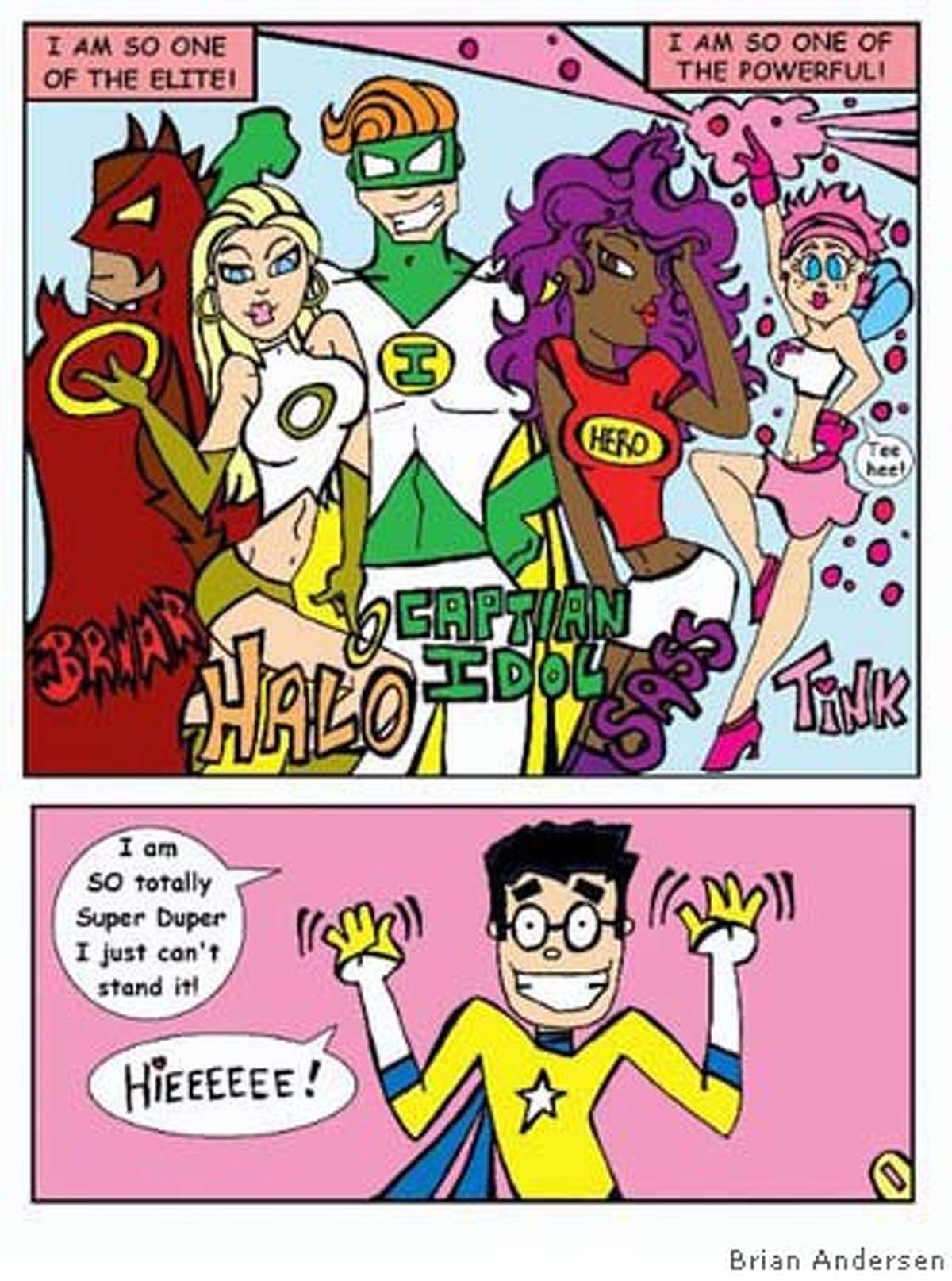 Comic panel So Super Duper. CR: Brian Andersen