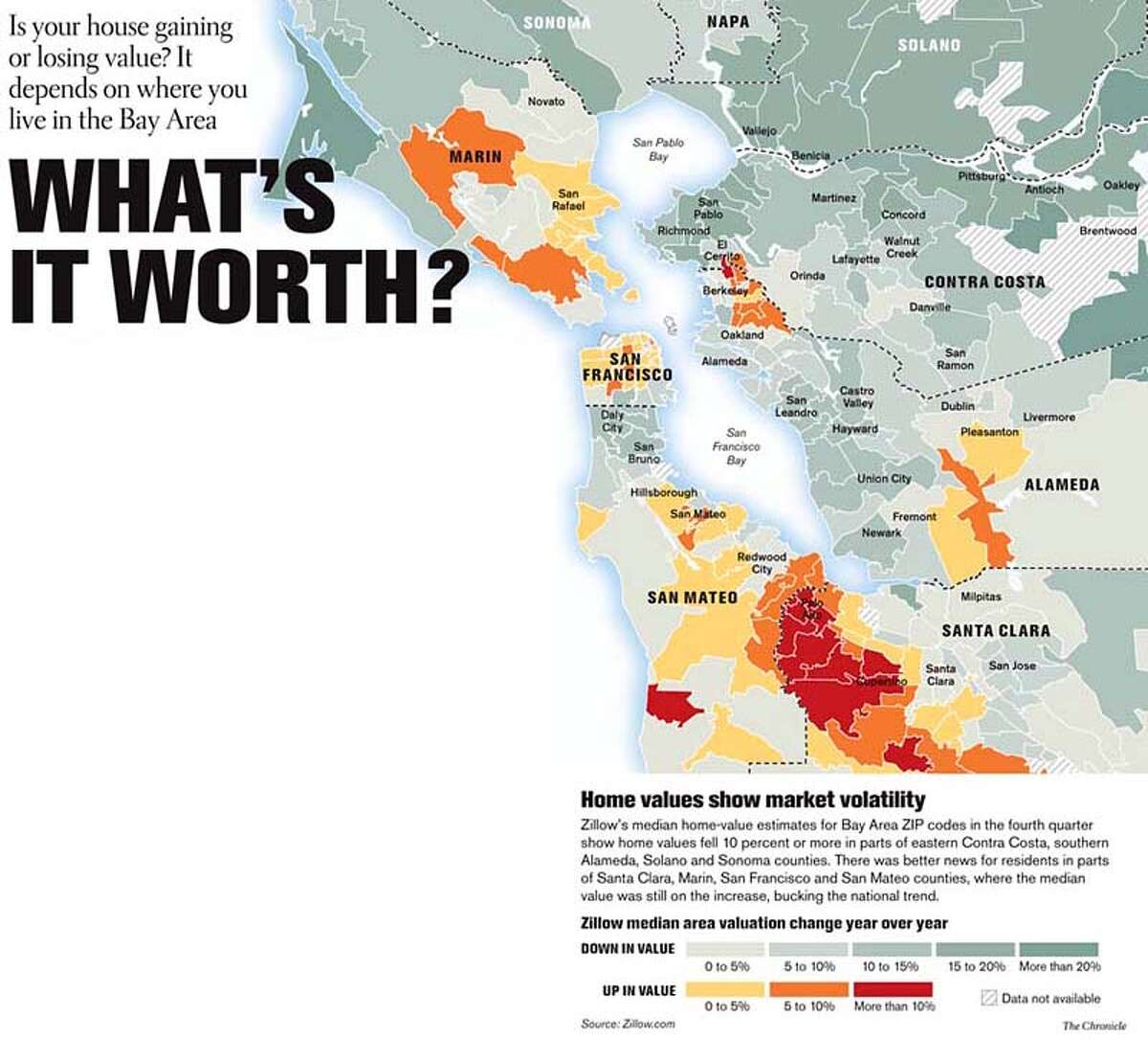 Zillow maps ups and downs of housing prices