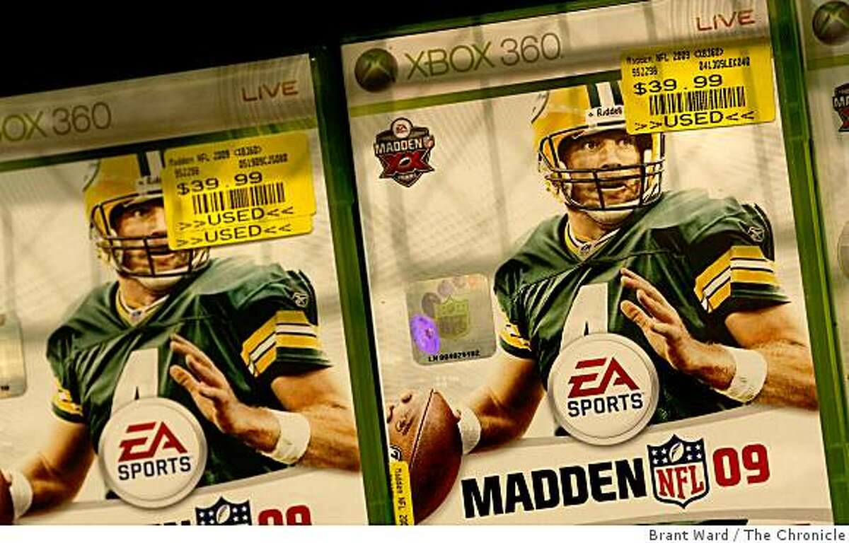 Used games, like this popular NFL product, save gamers money and let them try a game without paying full price. Used games, sold at a discount, at retailers like Gamestop are a boon to consumers. Game publishers argue they don't see any profit from the resale of their product.
