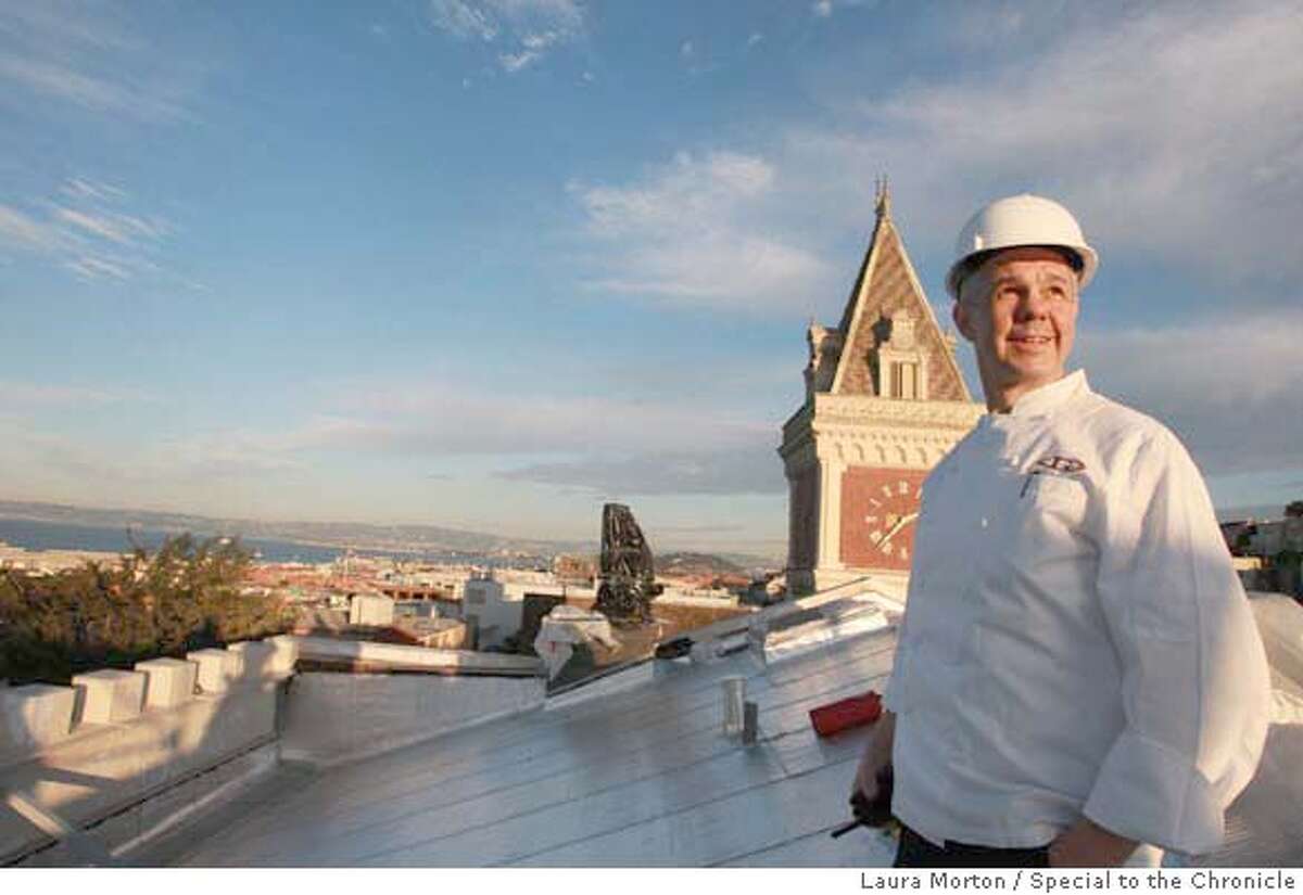 Chef Gary Danko at Ghirardelli Square where he is in the process of opening a new restaurant in the Fairmont Heritage condominium complex being built there. Danko is part of a trend of San Francisco top chefs opening restaurants in the newest luxury condominium complexes. (Laura Morton/Special to the Chronicle) ***Gary Danko