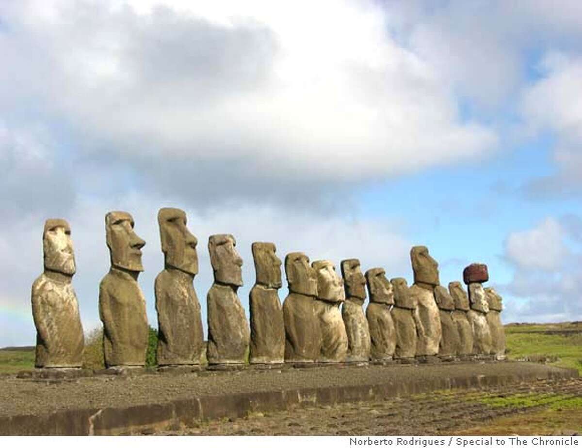 The Tongariki Ahu, with its 15 imposing moai statues, is the island's largest and best-preserved altar. Norberto Rodrigues / Special to The Chronicle