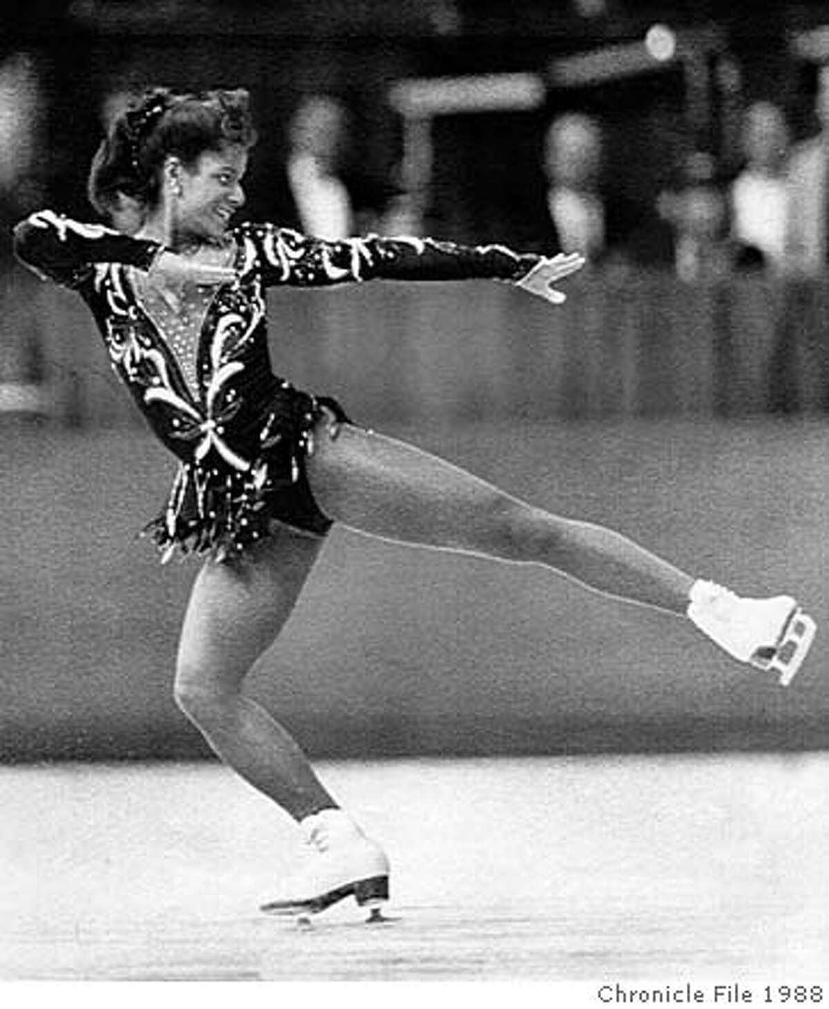 THOMAS-B-02NOV01-SP-HO Debi Thomas skates to victory and a gold medal at the U.S. Figure Skating Championships Saturday night in Denver. Thomas, from San Jose, California is the former U.S. and world champ. She defeated current U.S. champ Jill Trenary for the title. CAT