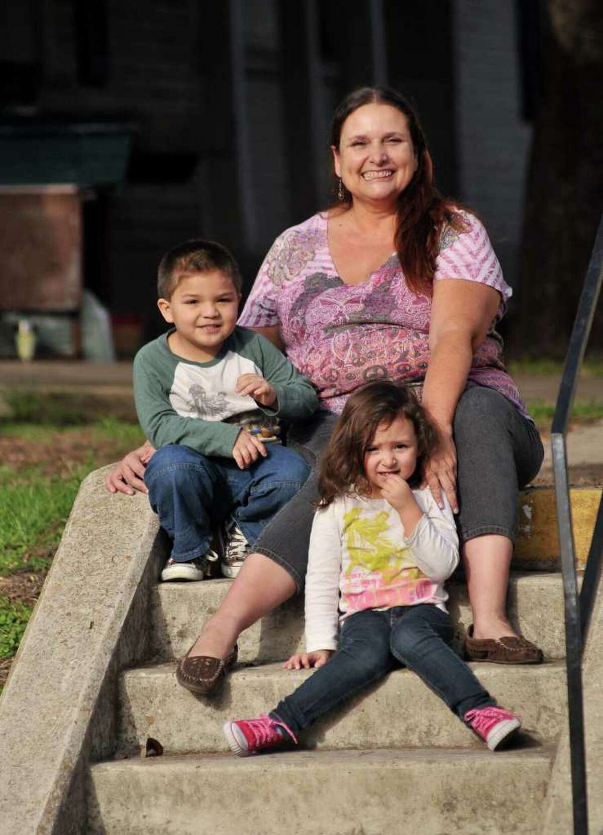 Mary DeHoyos and her son Nicholas and granddaughter Krista Sanchez. DeHoyos is received an email from the Patriots for Self-Deportation encouraging Americans to deport themselves if their ancestors entered the country illegally.