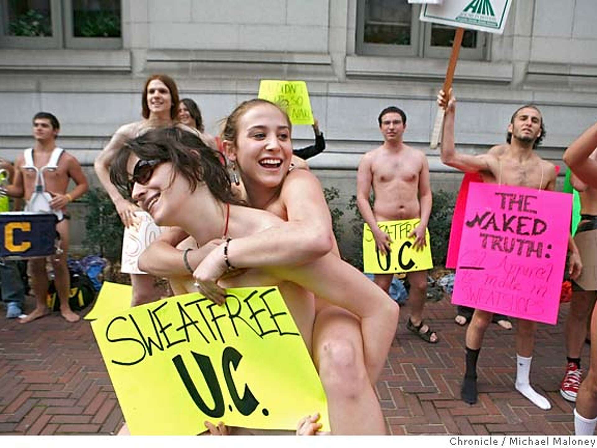 Naked protest at UC Berkeley