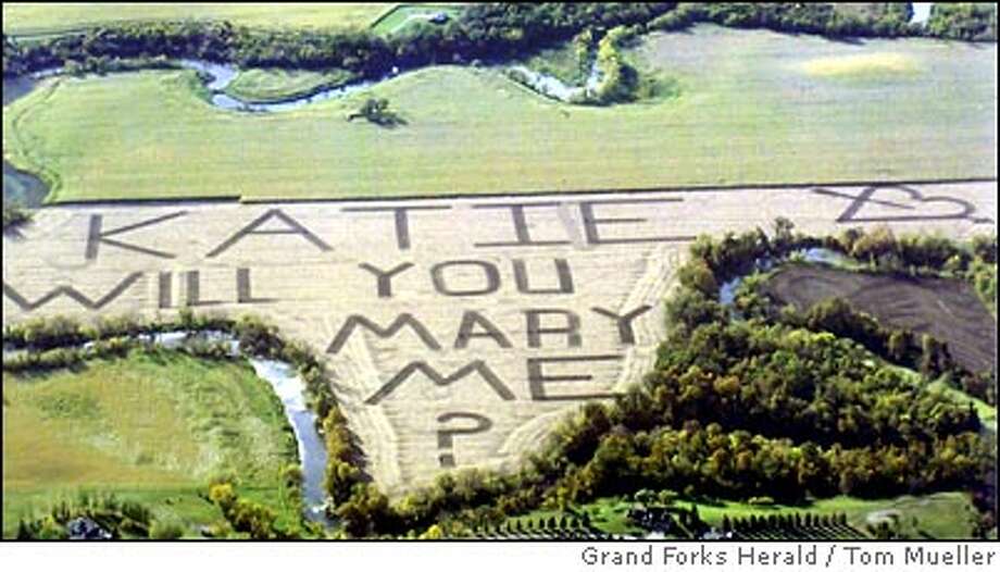 From a different perspectiveWhether it's in the snow or in the hay, surprising him or her with a proposal from up high will be memorable. Photo: TOM MUELLER
