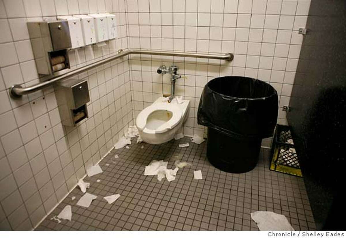 Chinatown eyesore at restroom in park