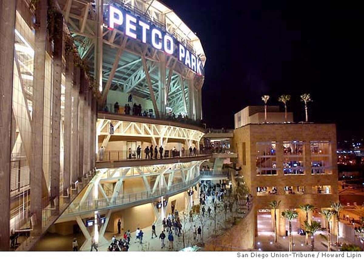 Petco Park top-notch -- but no splash hit / San Diego's new stadium evokes  Aztec ruins more than baseball