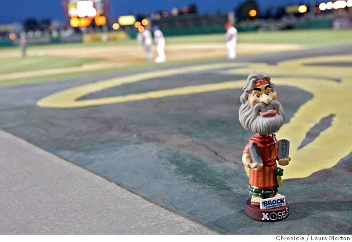 nevius23_16119_lkm.jpg Moses bobble-head dolls were given out to the first 1,500 people to come to the game on faith night at the Stockton Ports at Banner Island Ballpark in Stockton, CA. Laura Morton/The Chronicle MANDATORY CREDIT FOR PHOTOGRAPHER AND SAN FRANCISCO CHRONICLE/ -MAGS OUT