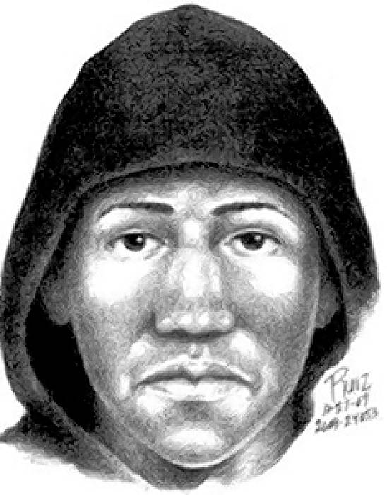  A sketch of the suspect wanted in connection with the fatal shooting of Thomas Cunningham, 38, in front of his 13-year-old daug