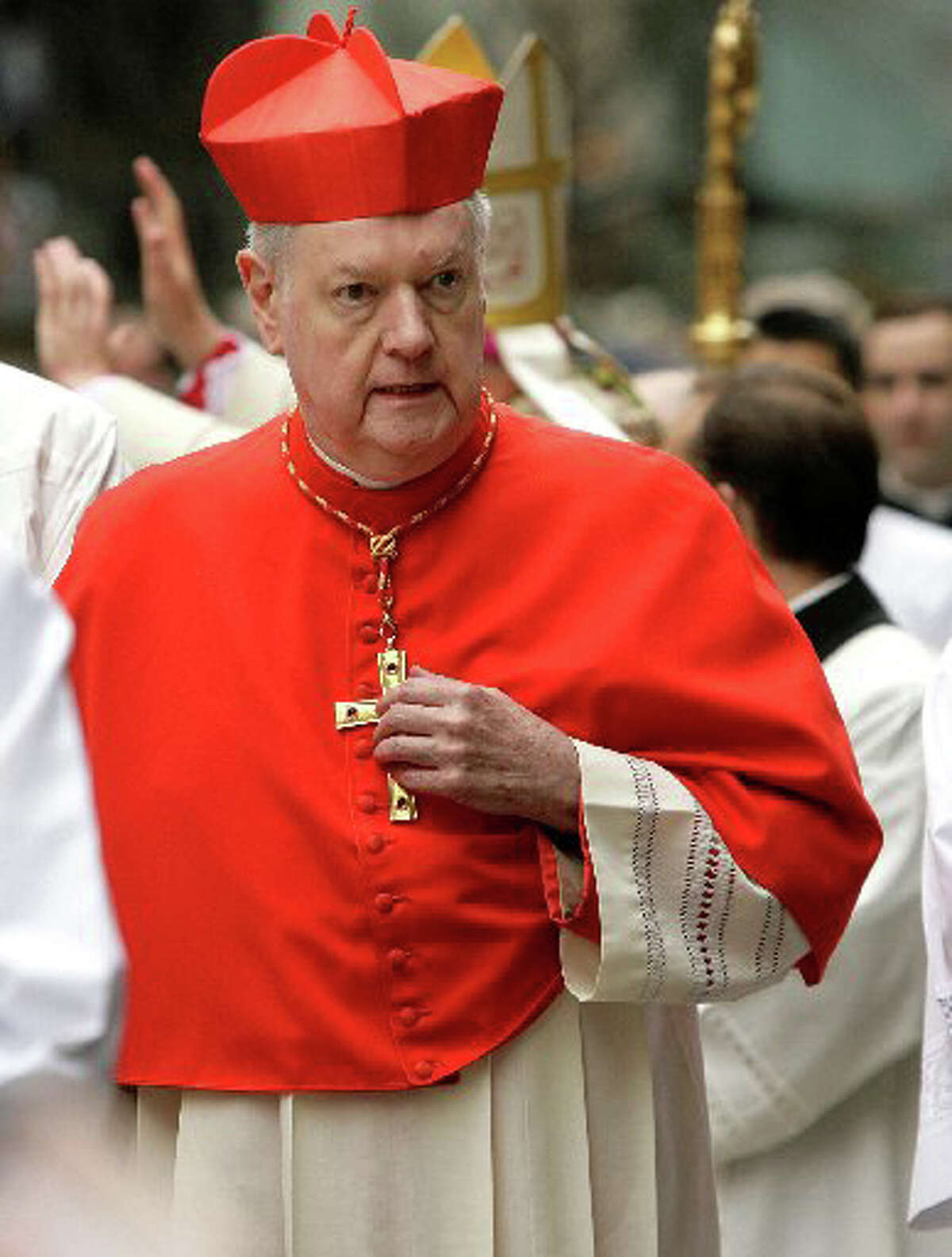 Cardinal Edward Egan, seen in a 2009 file photo, this month defended his action in the priest-sex-abuse scandal when he was Bishop of the Roman Catholic Diocese of Bridgeport.