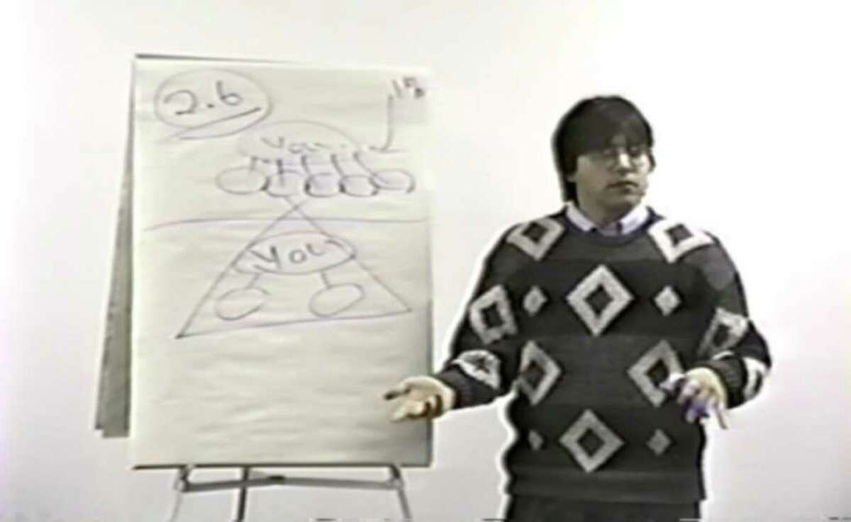 Keith Raniere in 1991 at a Consumers' Buyline training session. (TheFallofNXIVM.com)