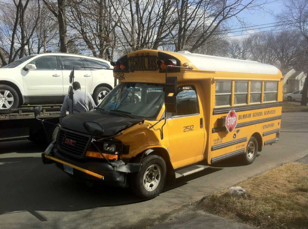3 students hospitalized after Stratford bus crash
