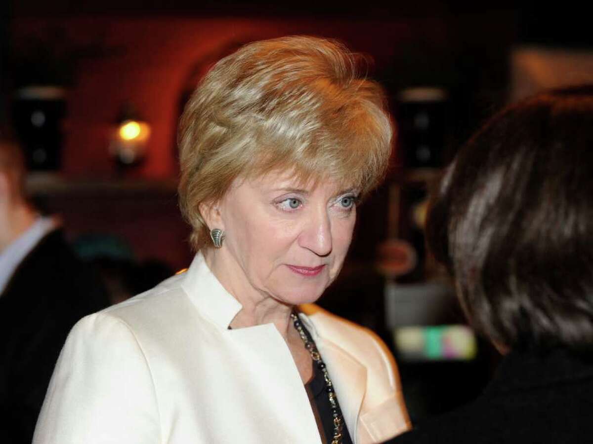Republican U.S. Senate candidate Linda McMahon meets with area residents at SBC Restaurant & Brewery in Stamford Feb. 2, 2012.