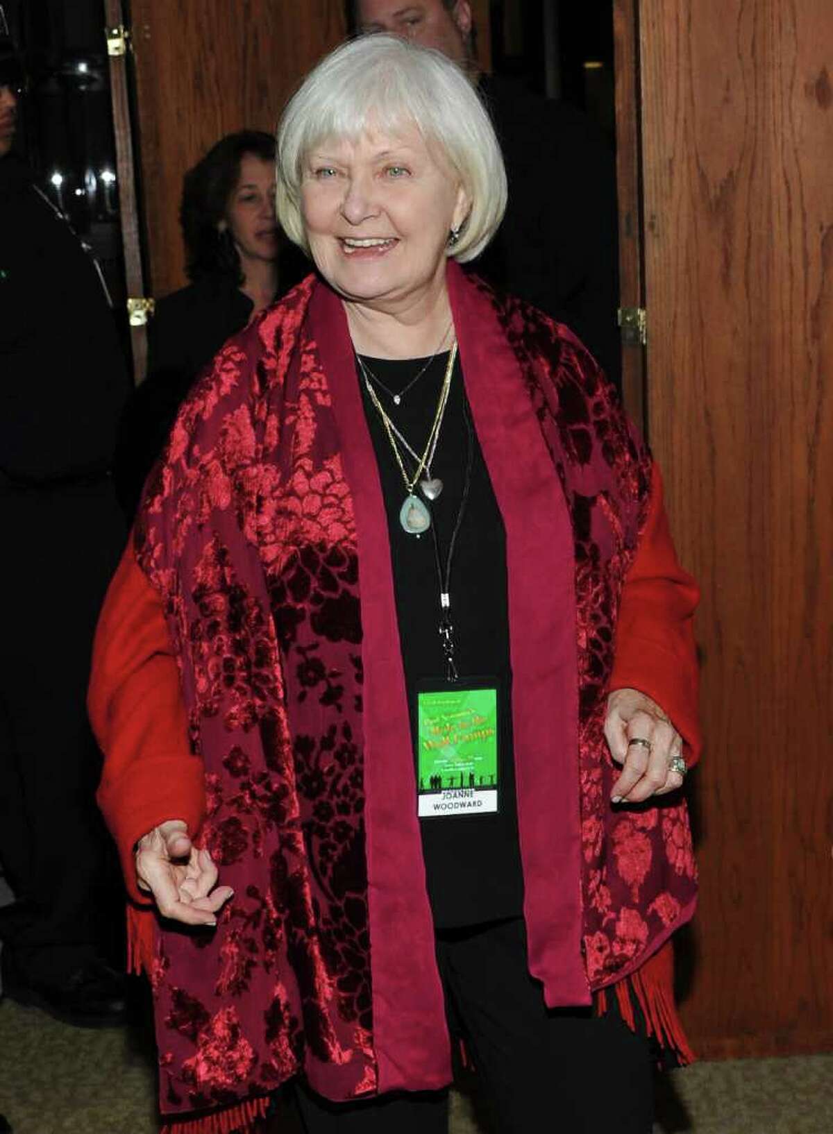 Actress Joanne Woodward attends the "Hole In The Wall Camps" benefit concert at Avery Fisher Hall on Thursday, Oct. 21, 2010 in New York. (AP Photo/Evan Agostini)