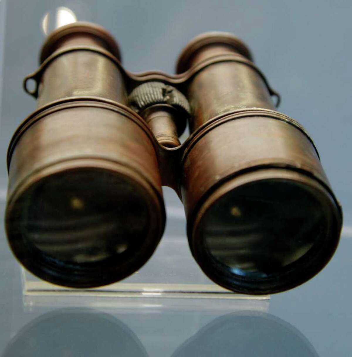 Binoculars found among the debris of the Titanic wreck are part of the collection of artifacts recovered from the wreck site of the RMS Titanic to be auctioned by Guernsey's Auction House in April.