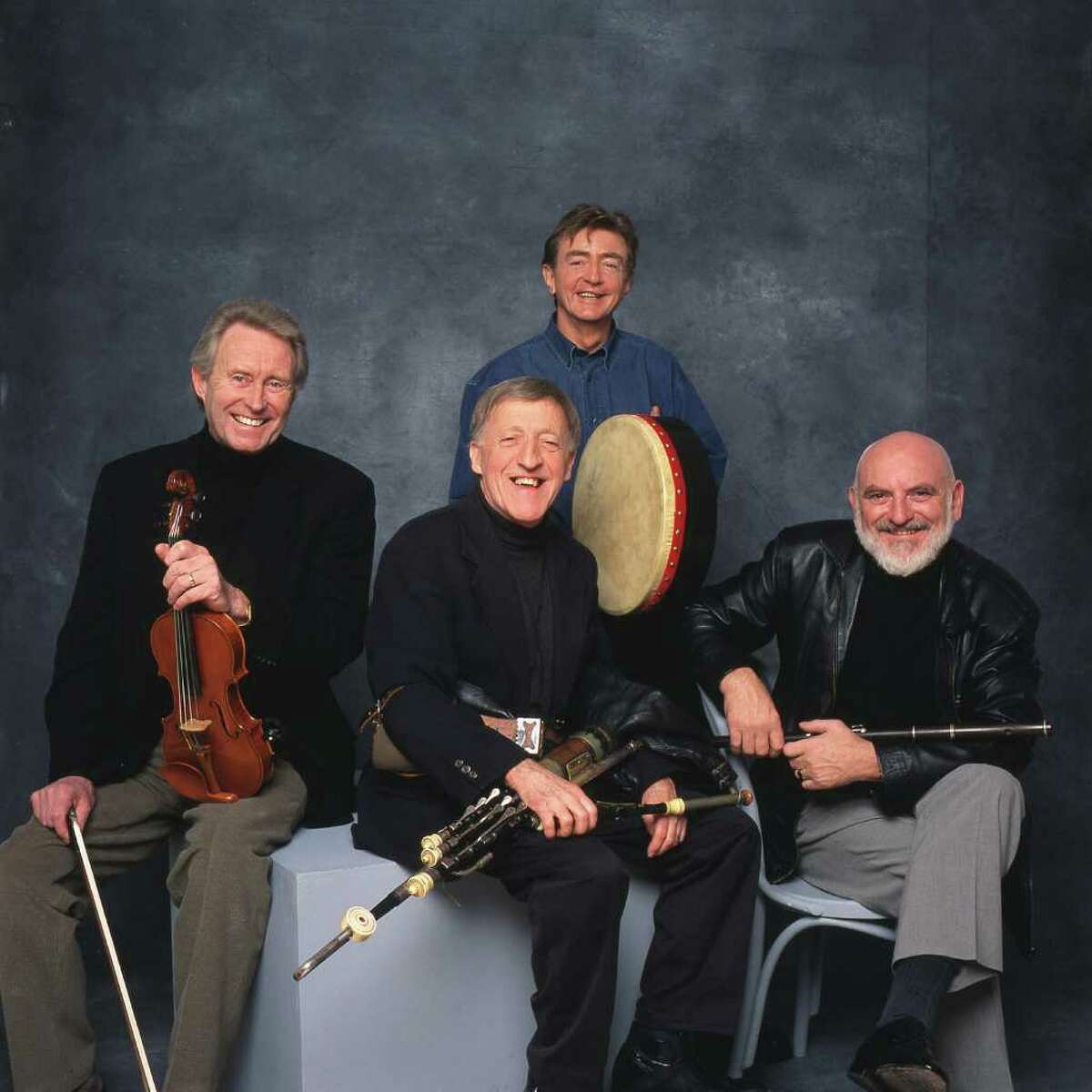 The Chieftains are Sean Keane, from left, Paddy Moloney, Kevin Conneff and Matt Molloy.