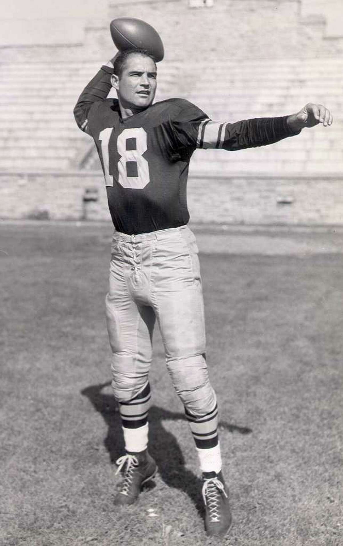 Tobin Rote, shown in 1957, is the only QB to lead teams to titles in the NFL, AFL and CFL.