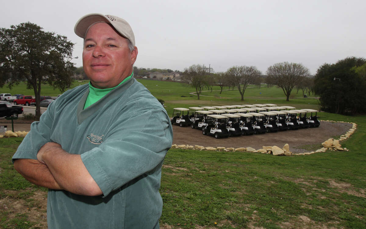 Northcliffe Golf Club General Manager Dave Roberts has been in the process of improving the course and has facilitated the purchased 70 brand new golf carts for players to use there. (Monday February 27, 2012) John Davenport/San Antonio Express-News