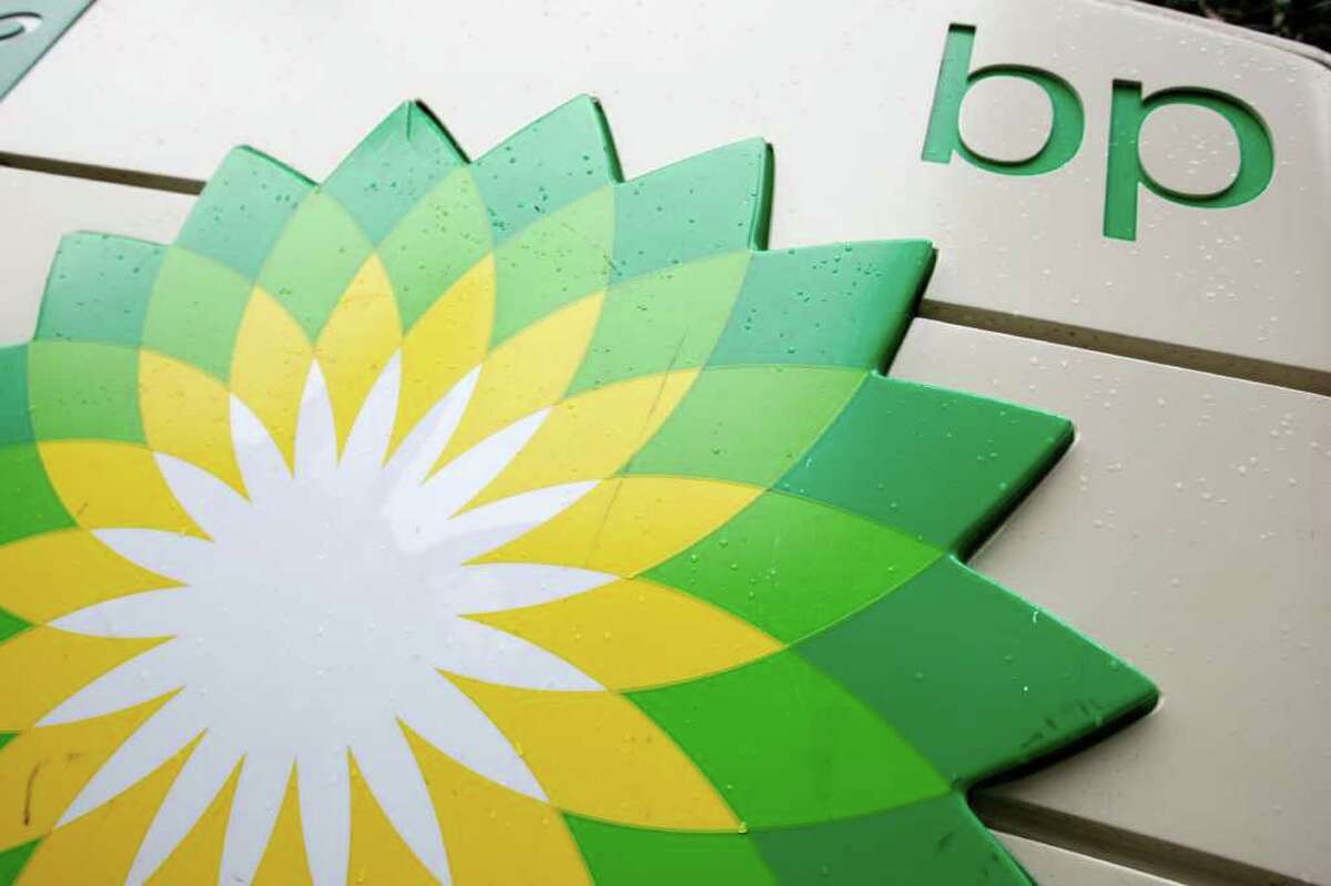 File - The BP (British Petroleum) logo is seen at a gas station in Washington, in this Oct. 25, 2007 file photo. Iraq's government Saturday Oct. 17, 2009 approved an oil deal with a consortium led by British giant BP PLC to develop a prized oil field in the south. BP and its partner China's CNPC were the only winners in Iraq's first international oil auction in over 30 years in June for development rights for the 17.8 billion-barrel Rumaila field. (AP Photo/Charles Dharapak, File)