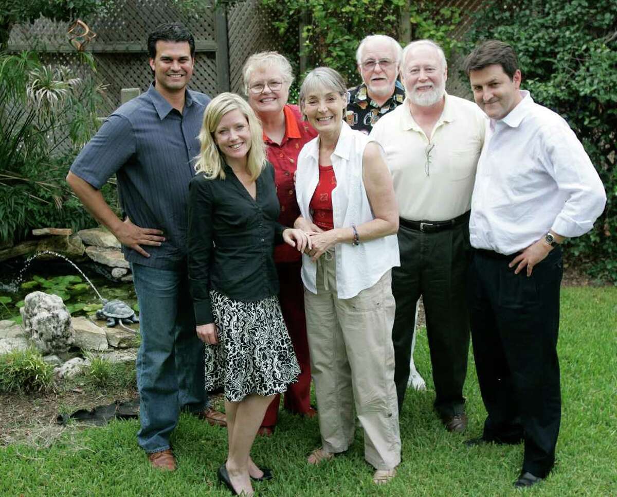 SA LIFE; CLASSIC THEATER JMS; 06/30/08; The founding members of Classic Theater are, from the left, Tony Ciaravino, Asia Ciaravino, Diane Malone, Teri Ross, Rick Malone, Allan Ross, and Chris Cheever, shown Monday, June 30, 2008, in San Antonio. ( Photo by J. Michael Short / Special )