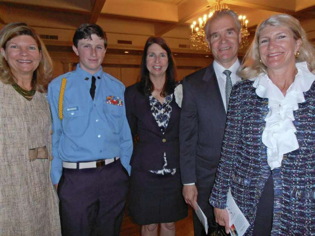 LeAnn Billups, from left, John Luke Mannix, his mother Francie Mannix, Jamie Billups and Liza Lewis - all siblings except for John Luke - gathered after the Operation Comfort luncheon honoring their mother, Frances Billups.