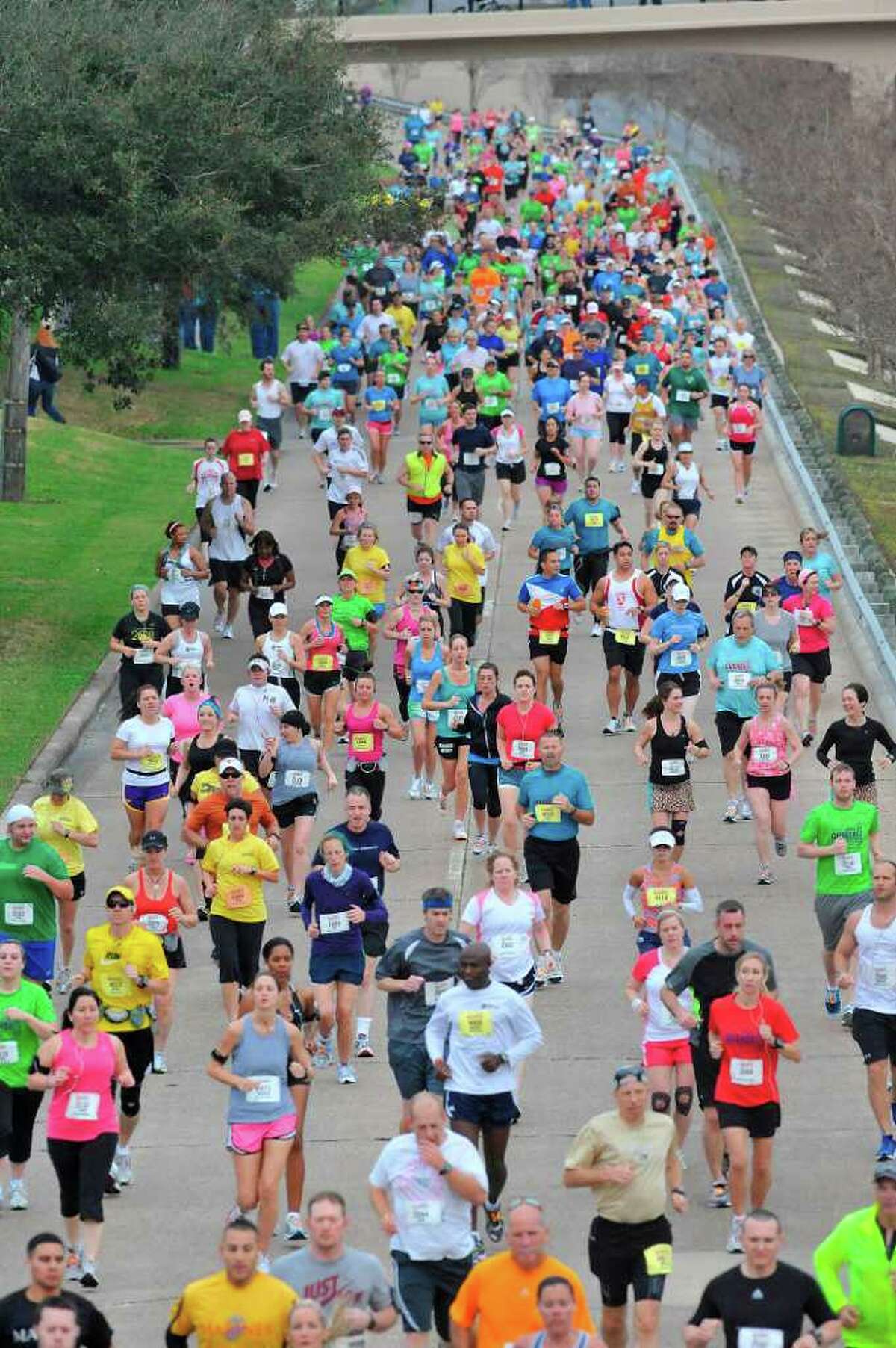 Photos of Saturday's Gusher Marathon, half marathon and 5K