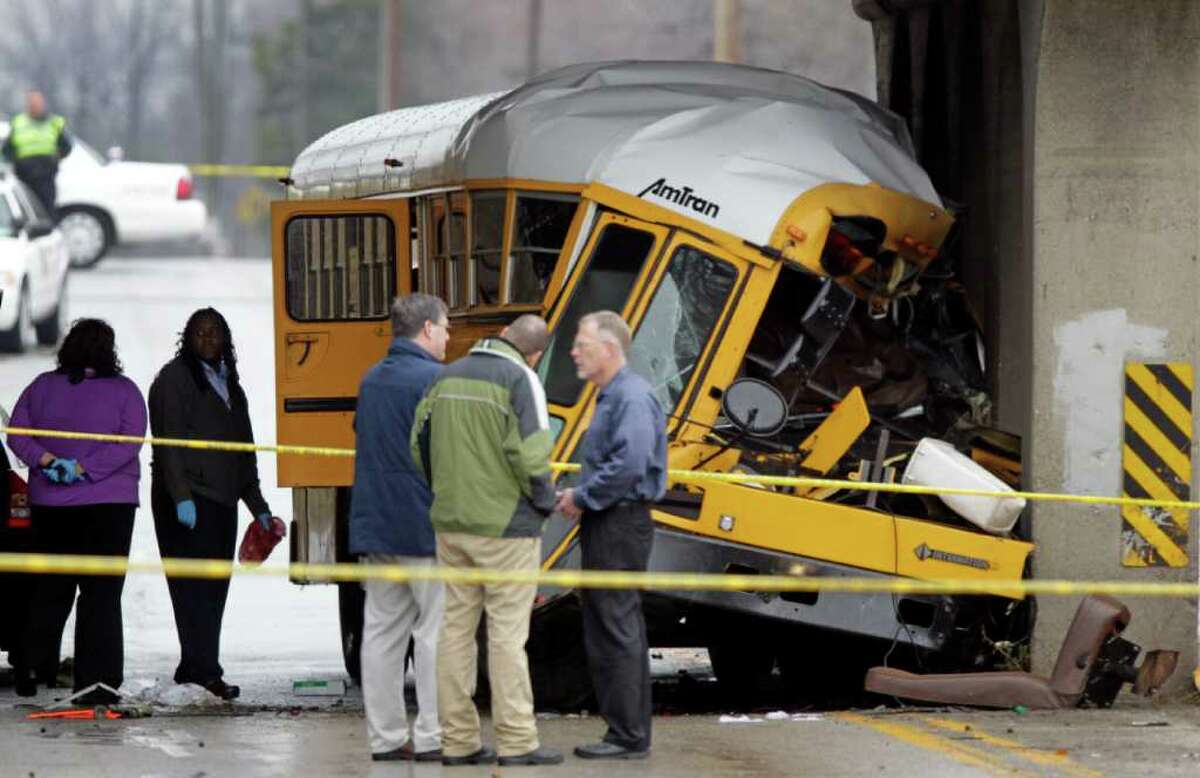 News of the world in photos School bus crashes in Indiana, Washington