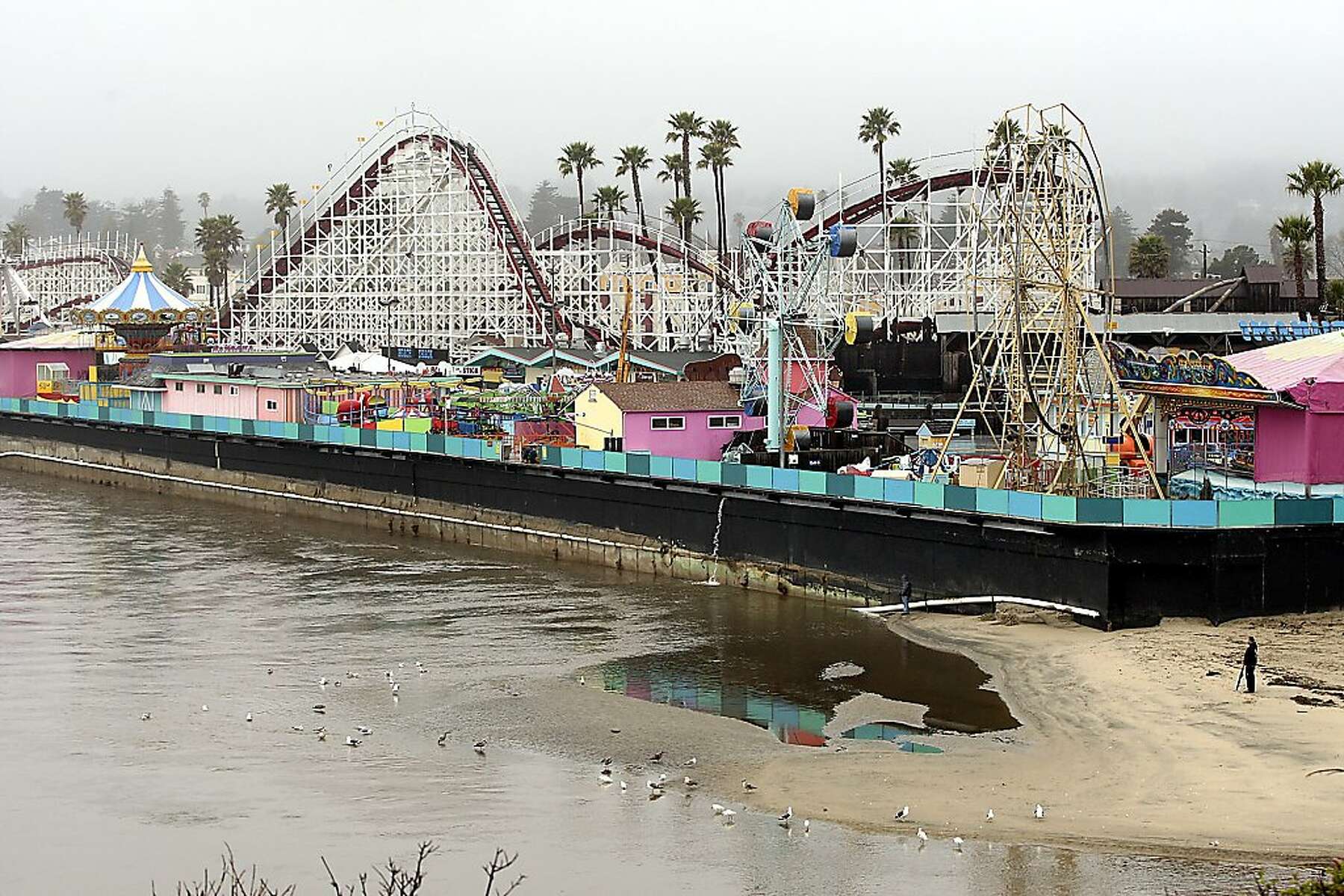 Santa Cruz Beach Boardwalk at risk due to rains