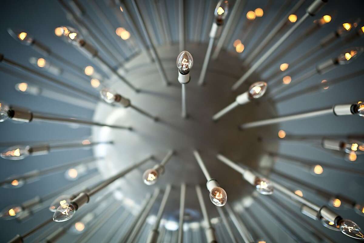 A light fixture is seen in Lucky Strike on Wednesday, March 7, 2012 in San Francisco, Calif.