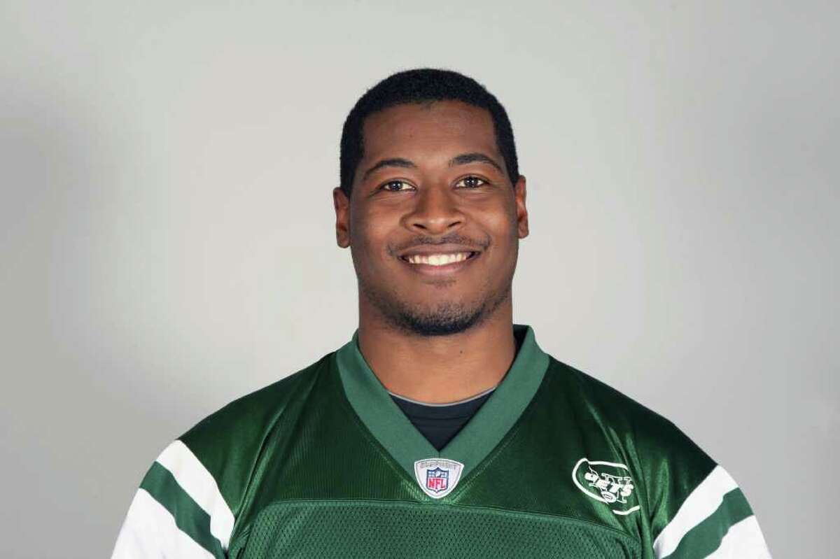 FLORHAM PARK, NJ - CIRCA 2011: In this handout image provided by the NFL, Brodney Pool of the New York Jets poses for his NFL headshot circa 2011 in Florham Park, New Jersey.
