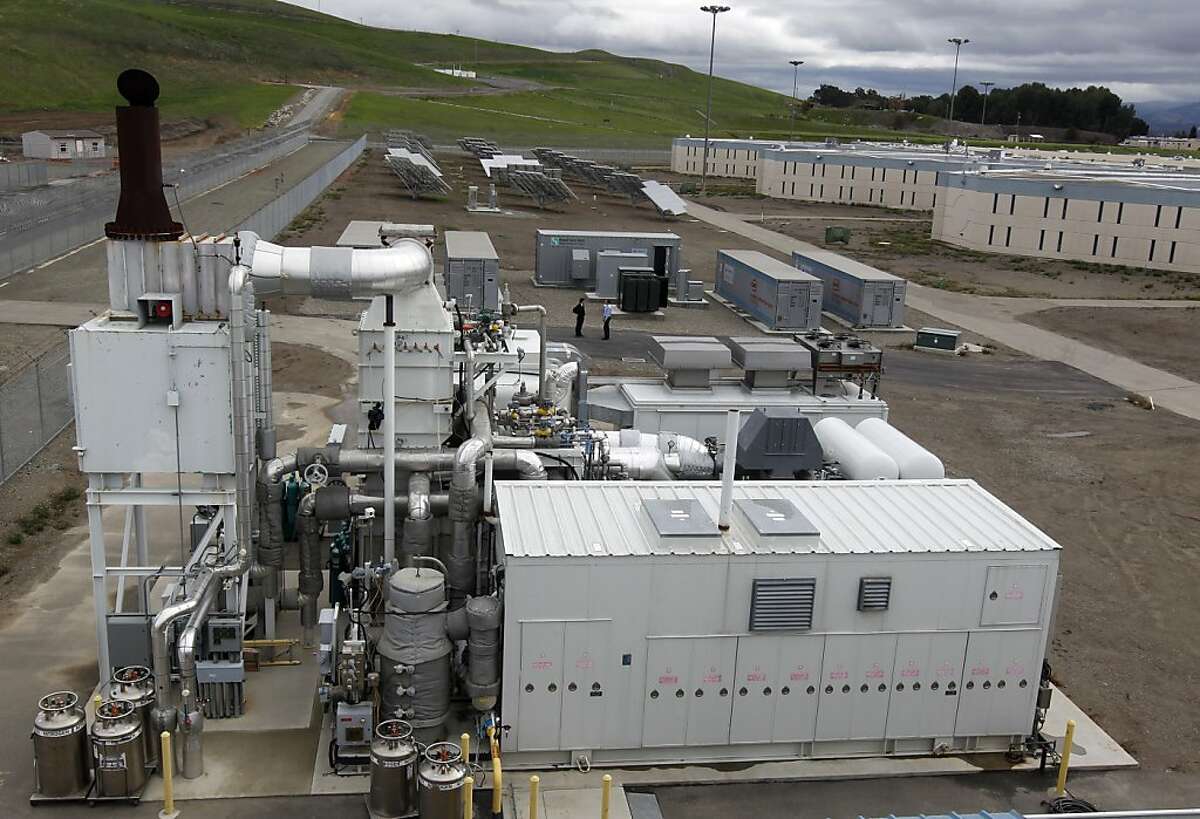 An alternative energy system produces power for Alameda County's Santa Rita Jail facility in Dublin, Calif. on Thursday, March 15, 2012.