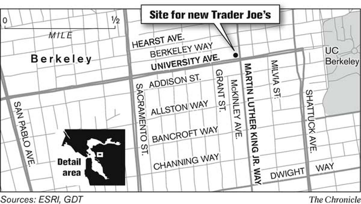 Site for New Trader Joe's. Chronicle Graphic