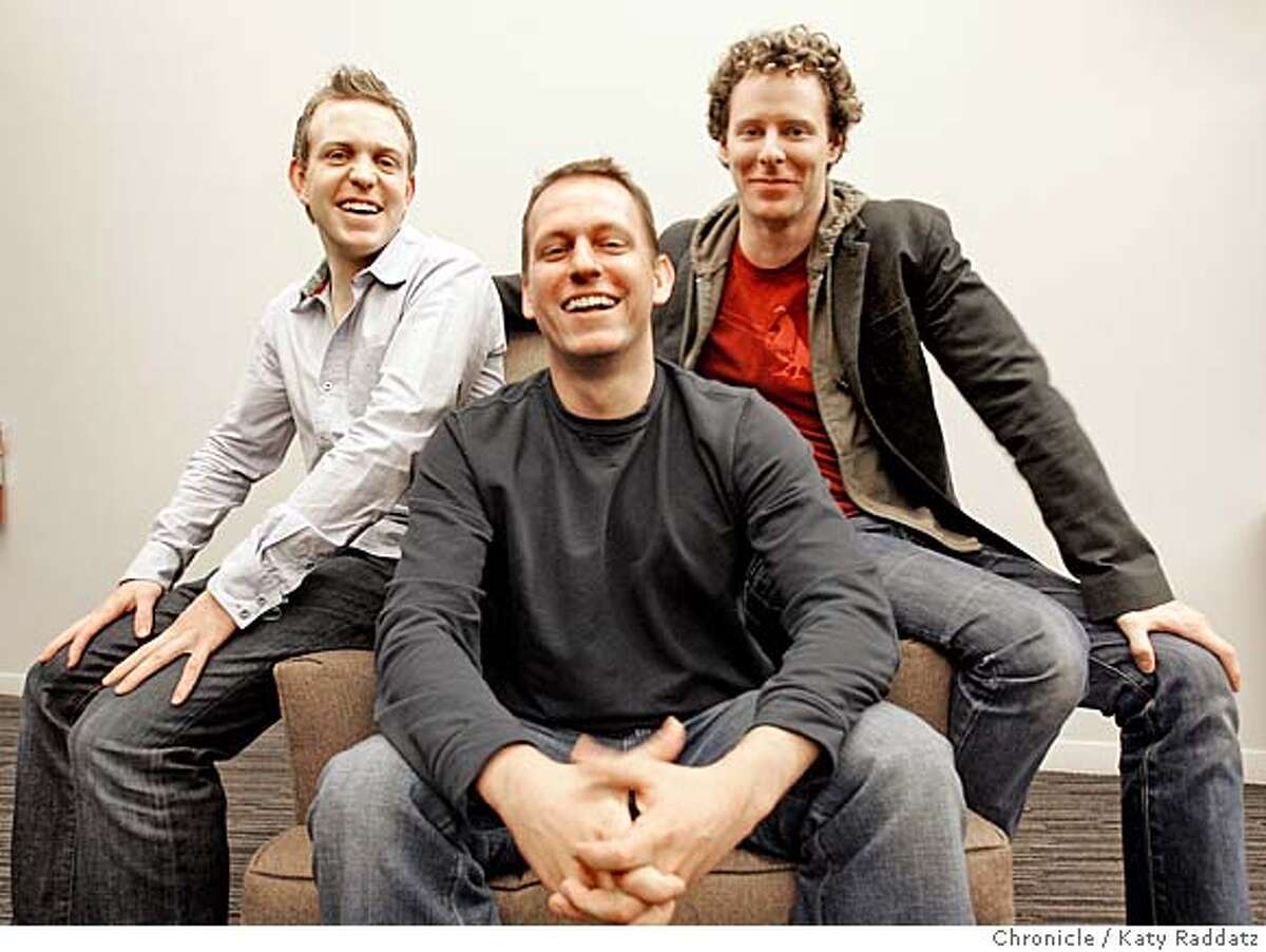 FOUNDERFUND_015_RAD.jpg SHOWN: Three of the managing partners of the Founders Fund, L to R: Ken Howery, Peter Thiel, Sean Parker. These photos were made on Monday, Dec. 11, 2006, in San Francisco, CA. (Katy Raddatz/SF Chronicle) *Ken Howery, Peter Thiel, Sean Parker Ran on: 12-13-2006 Ken Howery (left), Peter Thiel (middle) and Sean Parker (right) of The Founders Fund are all veterans of high-profile startups. Ran on: 12-13-2006 Ken Howery (left), Peter Thiel (middle) and Sean Parker (right) of The Founders Fund are all veterans of high-profile startups.