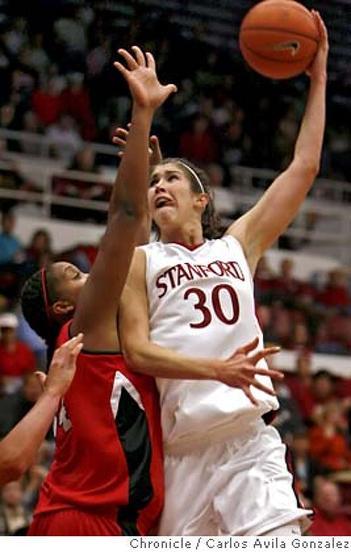 Stanford's Brooke Smith puts up a shot in the second half. The Stanford women's basketball team played Texas Tech at Maples Pavilion in Palo Alto, Ca., on Sunday, December 3, 2006. Stanford won the game, 73-49. Photo by Carlos Avila Gonzalez/The San Francisco Chronicle Photo taken on 12/3/06, in Palo Alto, Ca, USA. **All names cq (source)