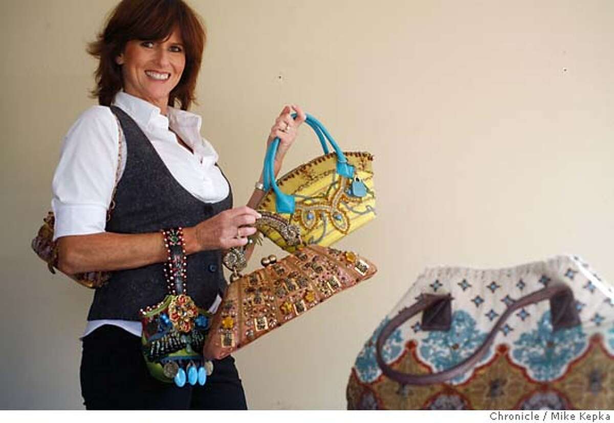 maryFrances00095_mk.JPG Mary Frances Shaffer, CEO of Mary Frances started a Lafayette based company that now sells about $13 million worth of the ornate bags and similar items per year. She has about 50 models of bags available each season, and the handbag industry goes through five seasons a year, so she comes up with 250 new designs every year. Her bags have been used by celebrities such as Oprah and Paris Hilton. Photo taken on 10/25/06. Mike Kepka / The Chronicle Mary Frances Shaffer (cq) the source MANDATORY CREDIT FOR PHOTOG AND SF CHRONICLE/ -MAGS OUT