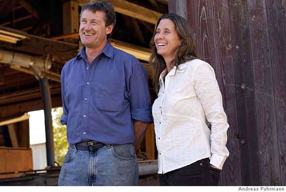 GOVERNOR-HealthCare_01 - Richard McFarland and his wife, Erika Carpenter run Terramai, a reclaimed wood company in McCloud, Calif. Health care for himself, wife and kids, as well as the 20-something employees is an issue for him in this governor's race. Photo by Andreas Fuhrmann