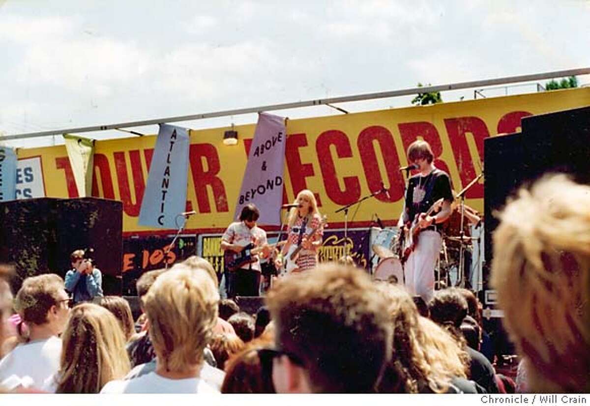 Sonic Youth concert in the Tower Records parking lot of Tower Records in San Francisco 1990. Will Crain/Special to the Chronicle Ran on: 10-19-2006 Photo caption