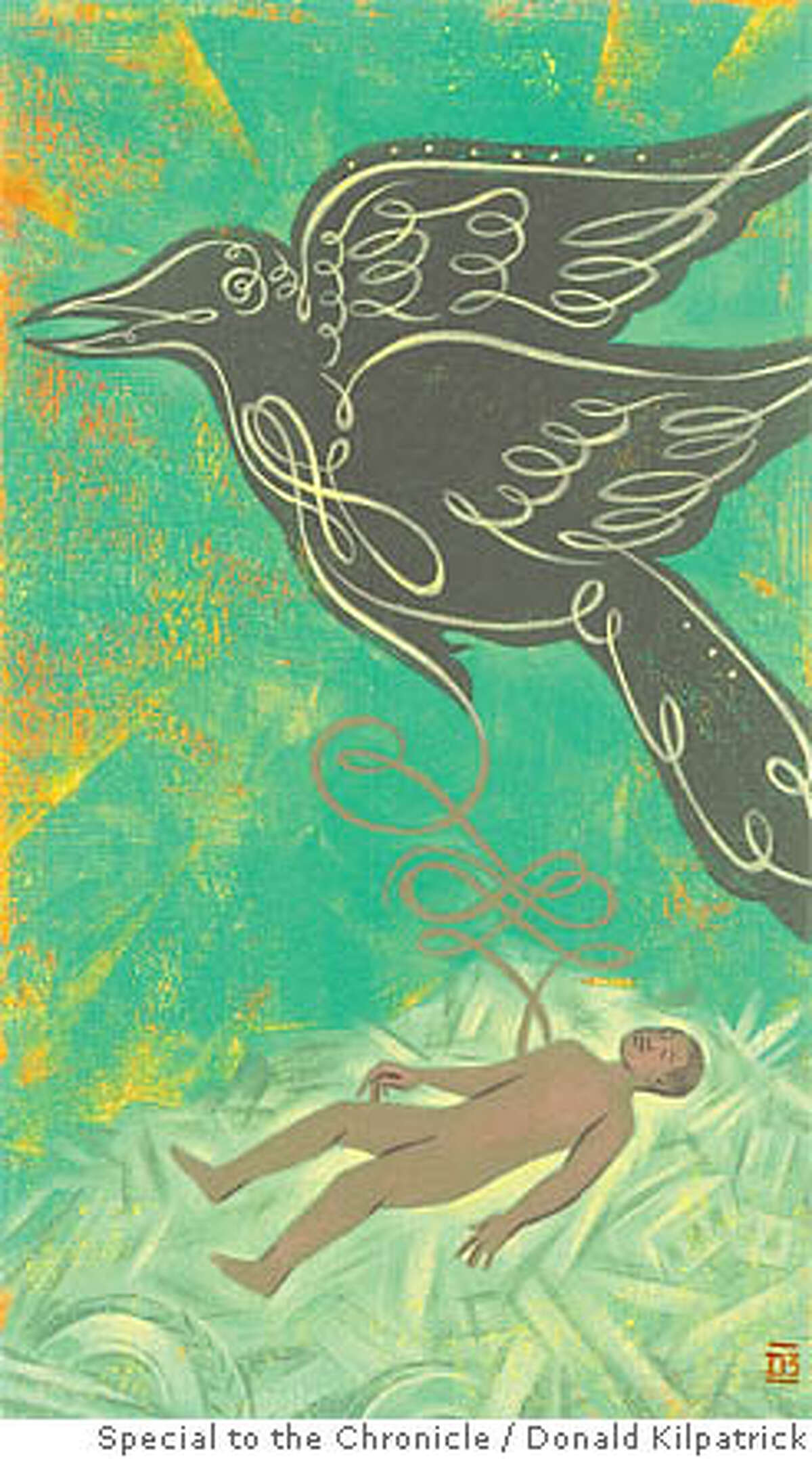 Allegory of post-colonial Africa takes flight. Illustration by Donald Kilpatrick, special to the Chronicle