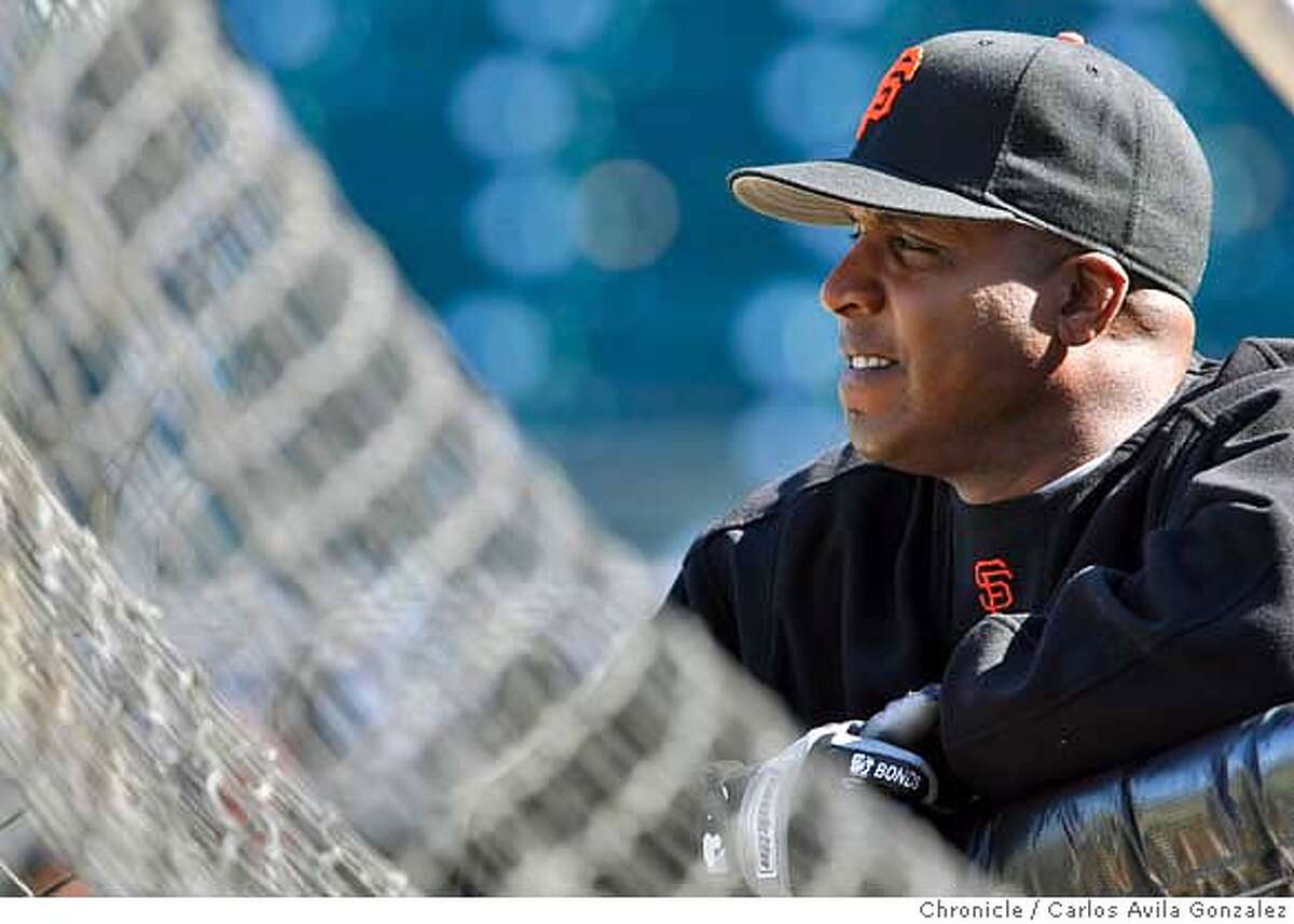 BONDS21_002_CAG.JPG Barry Bonds waits for batting practice on Thursday, July 20, 2006, the day federal prosecutors decided not to indict him on federal charges of perjury and tax evasion. The San Francisco Giants play the San Diego Padres later that evening at AT&T Park in San Francisco, Ca., on Thursday, July 20, 2006. Photo by Carlos Avila Gonzalez/The San Francisco Chronicle Photo taken on 7/20/06, in San Francisco, Ca, USA **All names cq (Roster) MANDATORY CREDIT FOR PHOTOG AND SAN FRANCISCO CHRONICLE/ -MAGS OUT