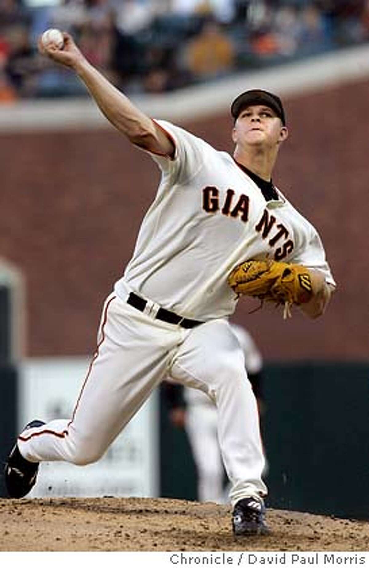 SAN FRANCISCO - JUNE 19: San Francisco Giants starting pitcher Matt Cain pitches as the San Francisco Giants plays the Los Angeles Angels in ATT Park on June 19, 2006 in San Francisco, California. (Photo by David Paul Morris/The Chronicle)