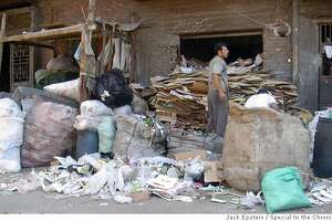 从开罗的垃圾，回收模式/旧的挨家挨户…