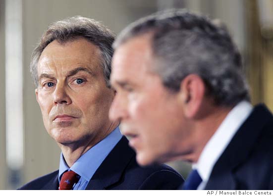 Bush says he regrets 'tough talk' / He and Blair tell why U.S., Britain