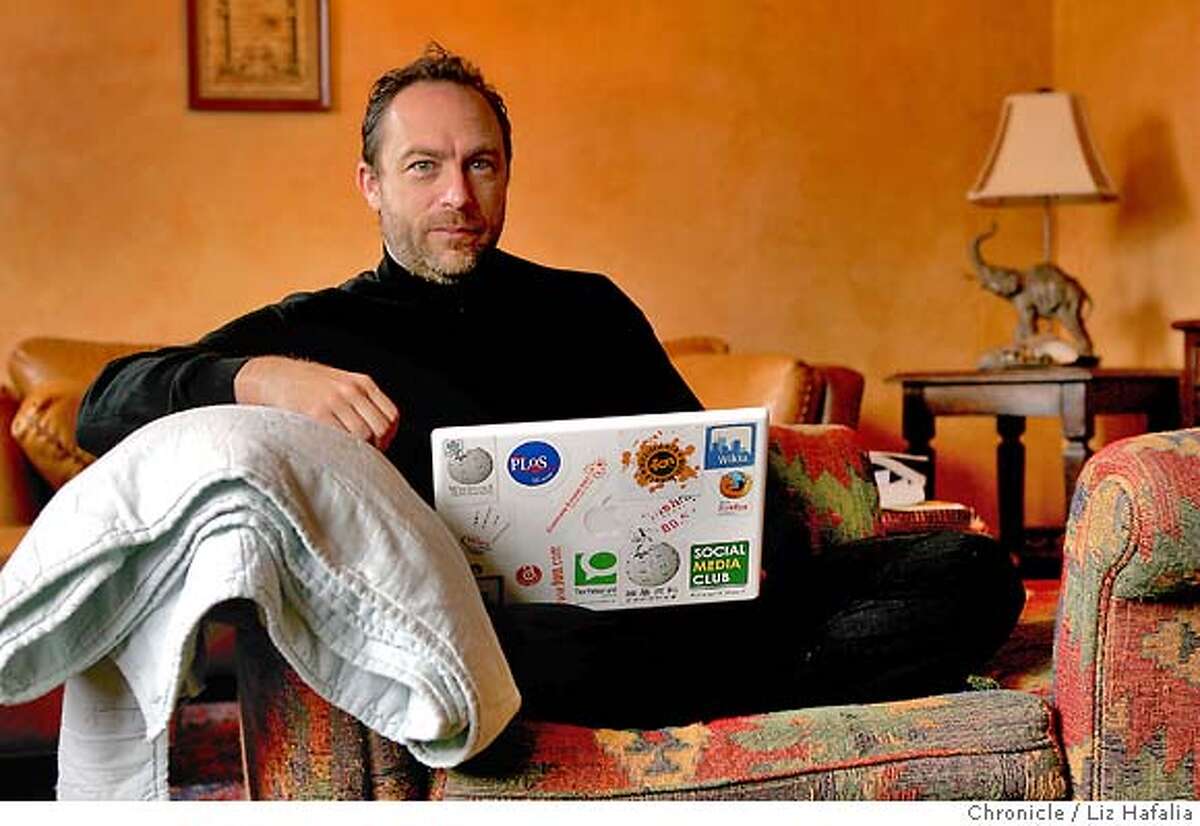 WALES12_017_LH_.JPG Jimmy Wales, founder of Wikipedia, the online encyclopedia edited by people power. Liz Hafalia/The Chronicle/San Francisco/7/11/07 **Jimmy Wales cq Ran on: 07-19-2007 Wikipedia founder Jimmy Wales is one of the most influential people on the Internet, and not afraid to shake things up. Ran on: 08-27-2007 Jimmy Wales, who founded Wikipedia, believes in the power of collective thinking.