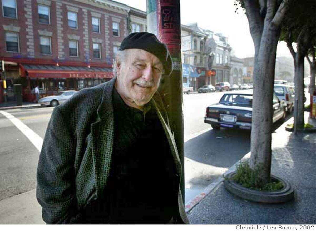 BANDUCCI3-c-28MAR02-MN-SS Enrico Banducci, the owner of Enrico's in North Beach. Enrico is one of the few remaining "old-San Francisco" people left. He started the "Hungry Eye" and other places in North Beach in the 50's and 60's. Photo made outside Enricos on Broadway. ( SF CHRONICLE PHOTO BY SCOTT SOMMERDORF )