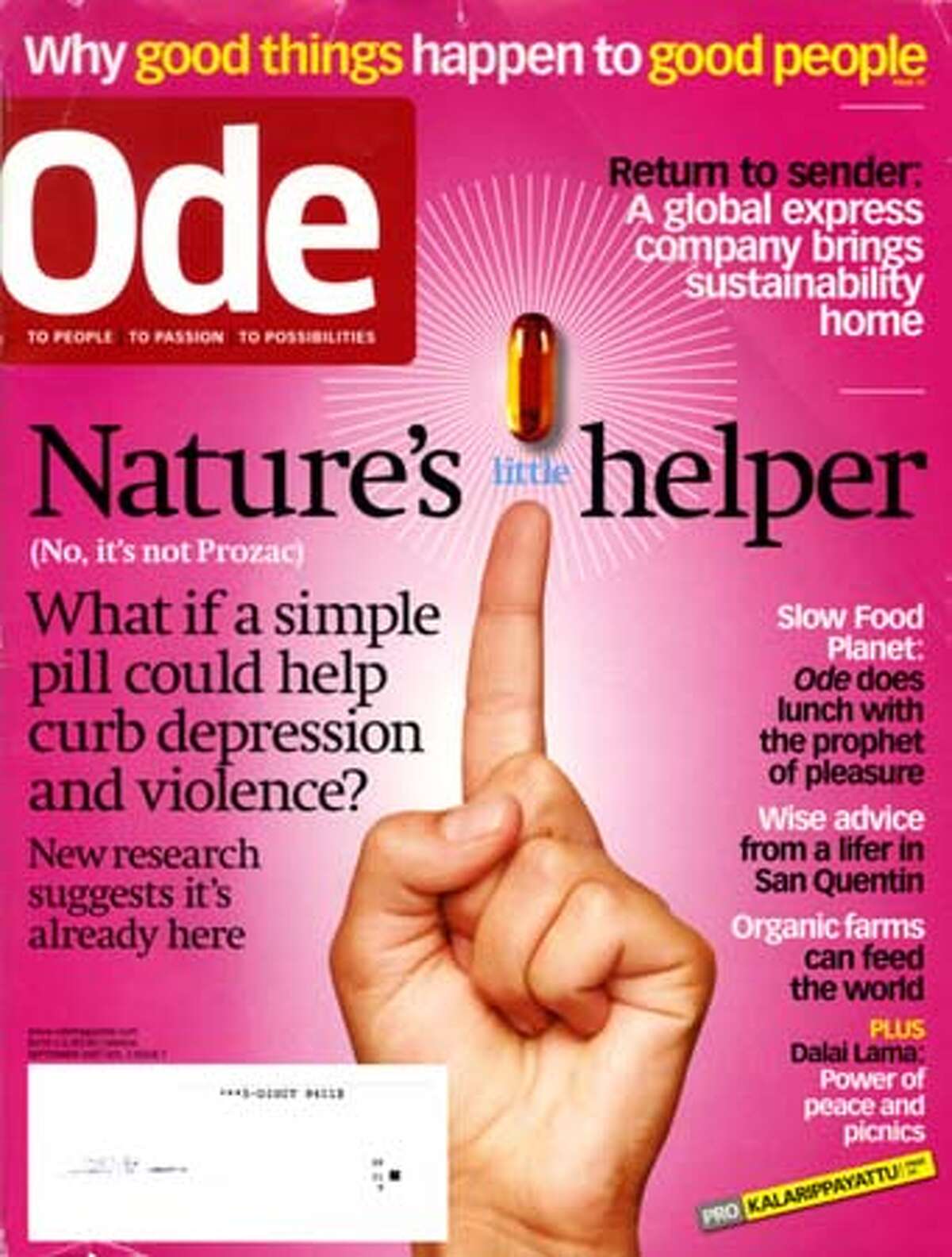 Ode magazine opens offices in Marin. One of several lifestyle magazines setting up shop in the North Bay. Ran on: 10-05-2007 Odes co-founder Jurriaan Kamp (center, standing) meets with staffers (from left) Katie Keenan (seated), Mimi Dutta, co-founder Helene de Puy, Nina Witt, Marco Visscher and Marlene Saritzky. Ran on: 10-05-2007