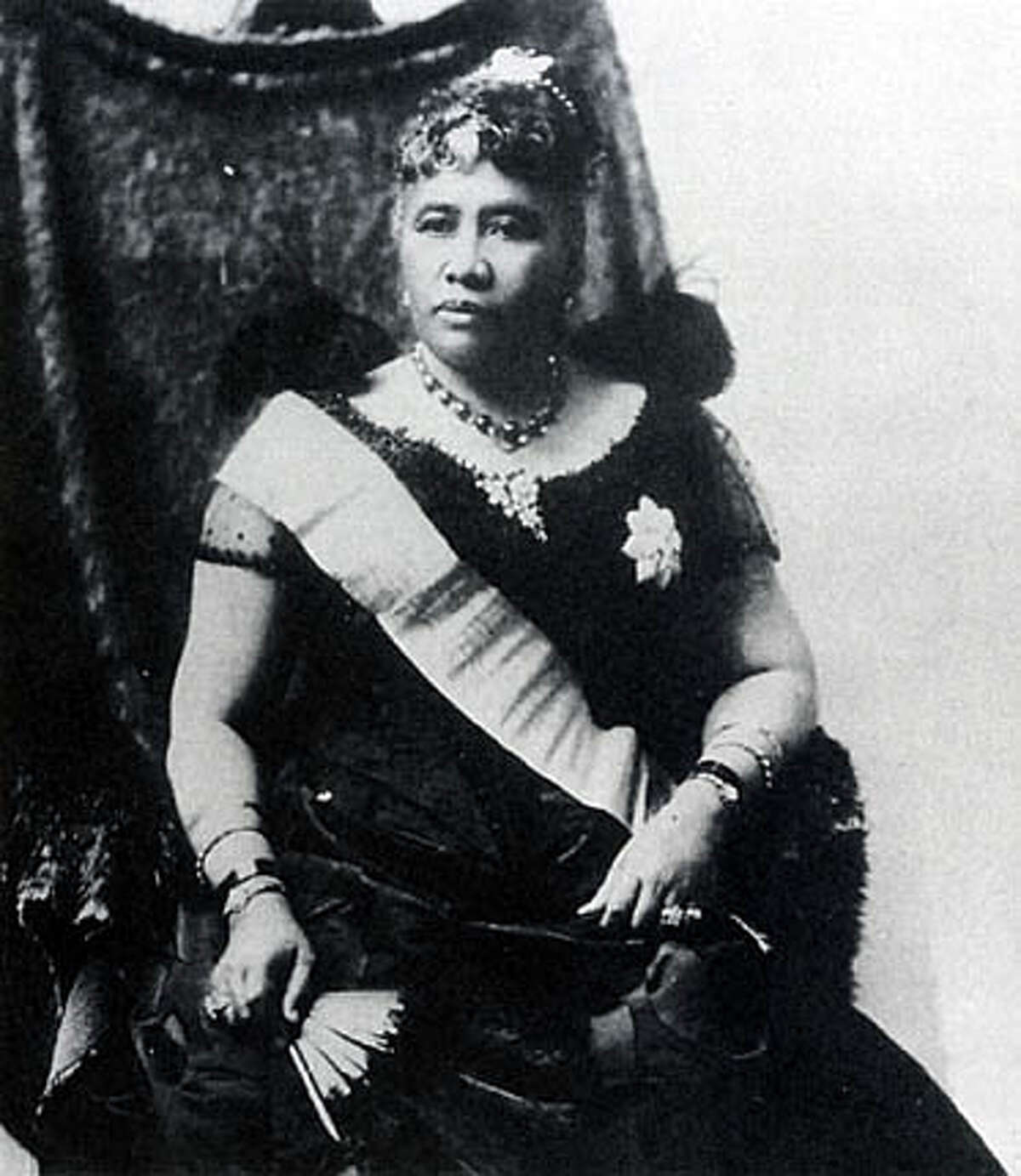 Queen Liliuokalani of Hawaii was the first foreign leader to be overthrown with the collaboration of American officials. She was deposed in 1893. Photo from "Overthrow"
