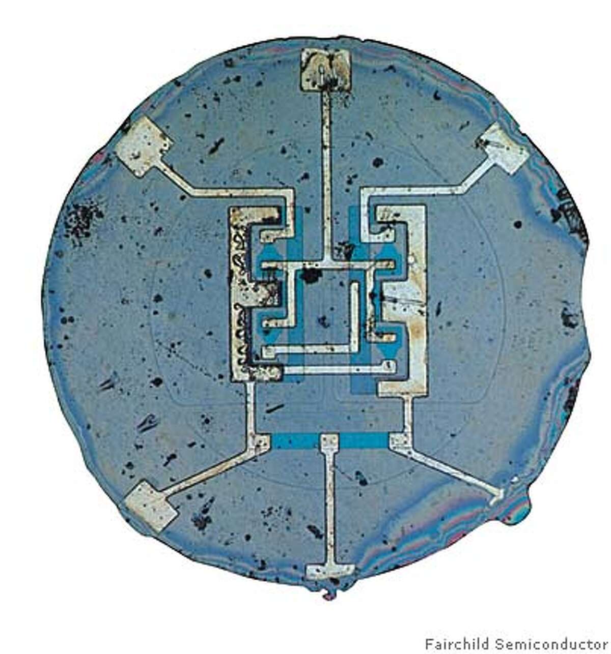 svhistory30_transistor This resistor-transistor logic (RTL) product--a set/reset flip-flop--was the industry's first integrated circuit available as a monolithic chip. Fairchild Semiconductor / Courtesy to The Chronicle